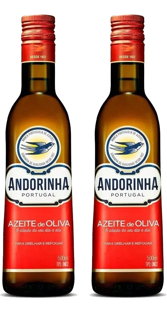 6x Azeite De Oliva Extra Virgem Andorinha Vidro 500ml